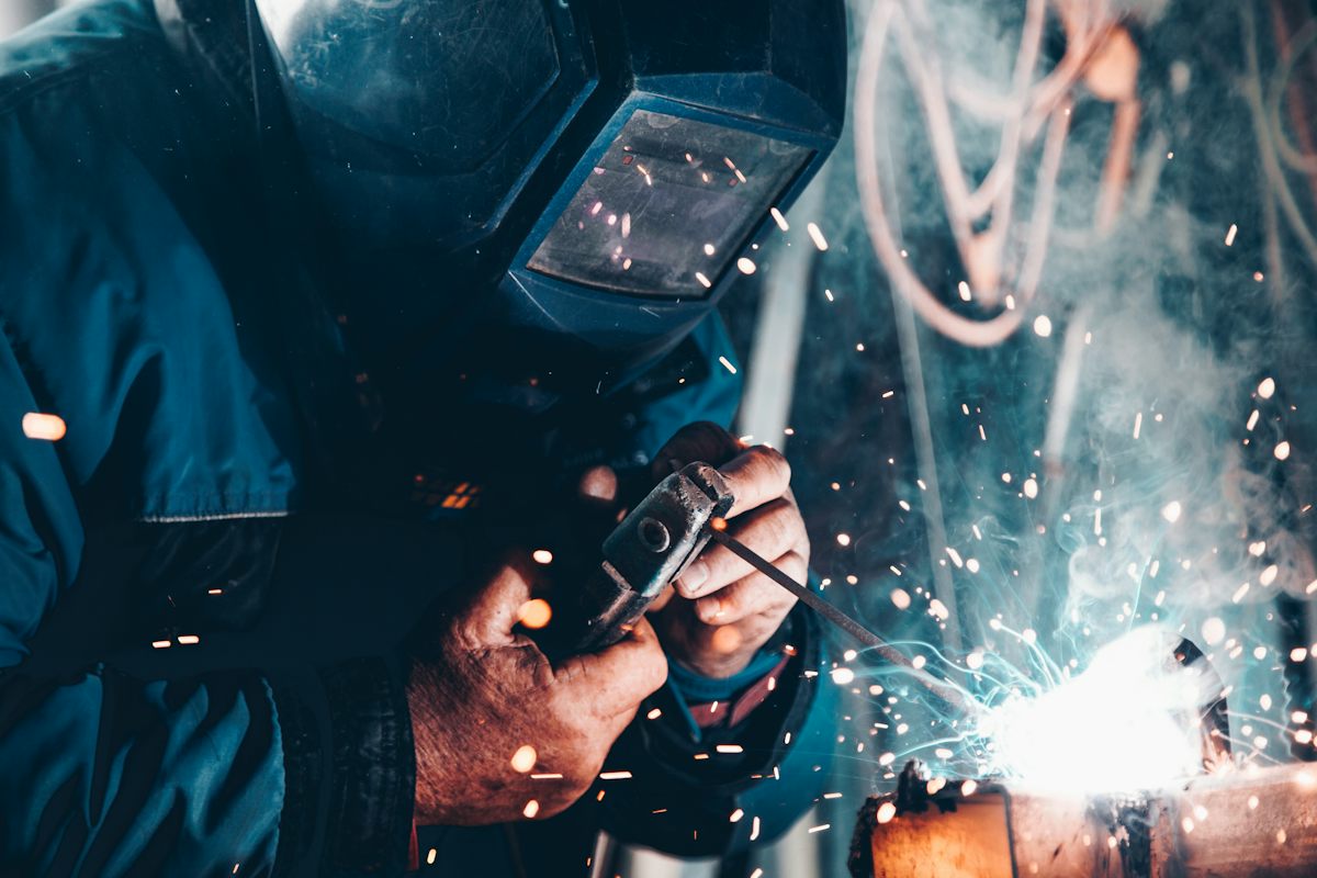 A technician carrying out maintenance work